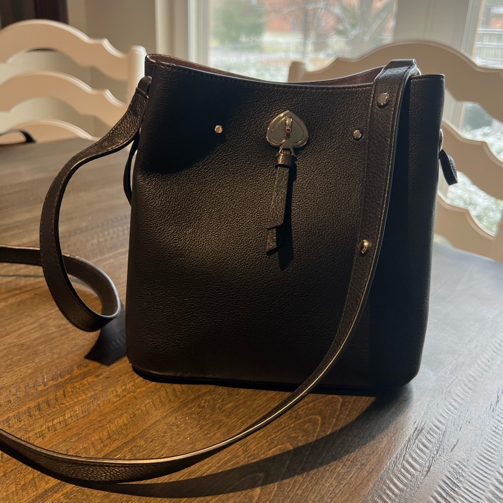 Kate Spade Marti Small Bucket Bag - Black Pebbled Leather - New without Tags - Picture 6 of 6